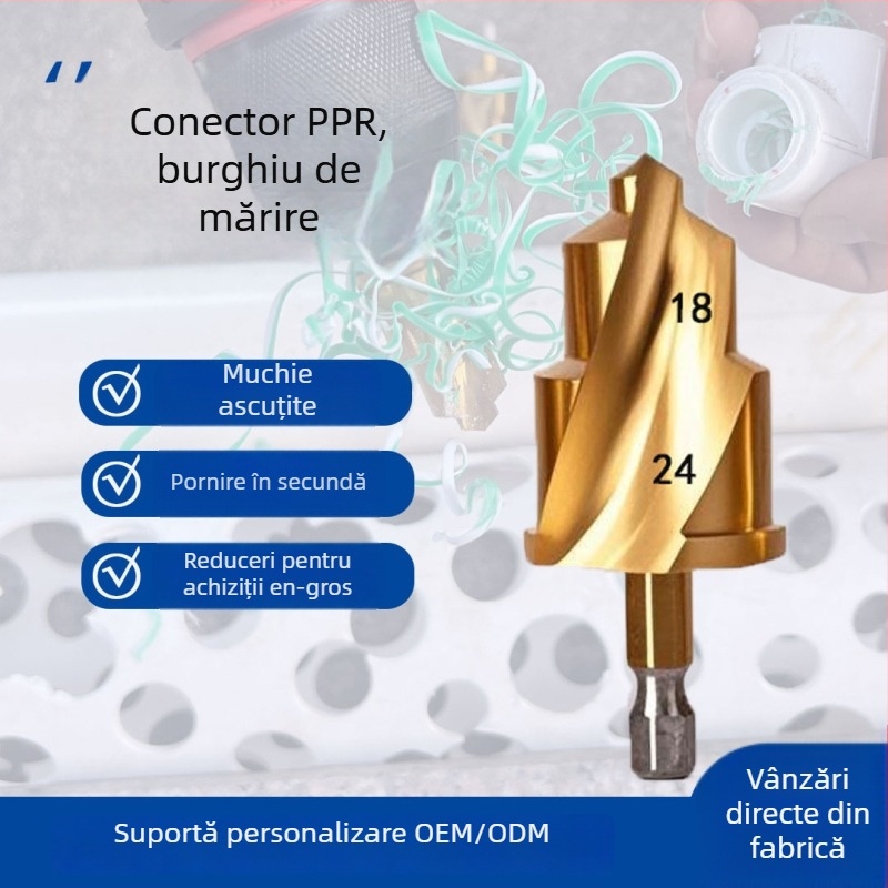 Set de burghie pentru țevi PPR și deschizător de găuri pentru țevi PVC – unelte de găurit, Yutai