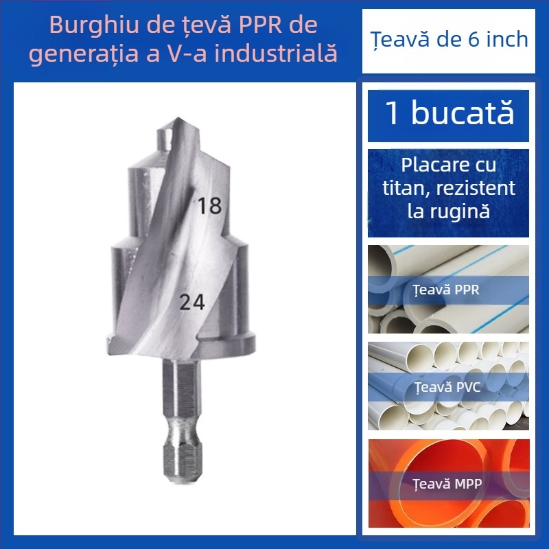 Set de burghie pentru țevi PPR și deschizător de găuri pentru țevi PVC – unelte de găurit, Yutai