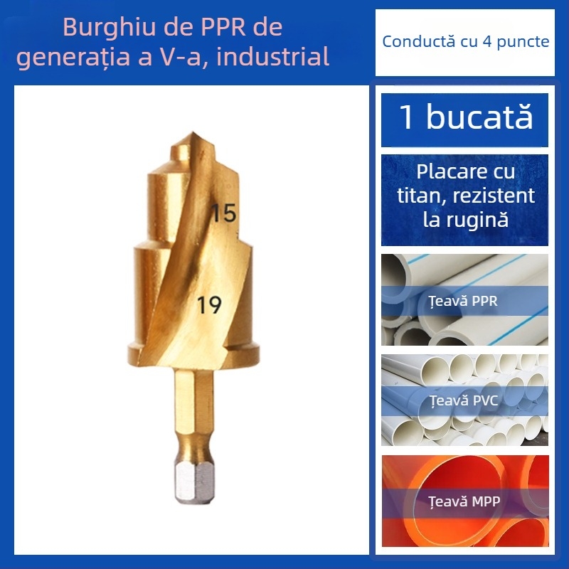 Set de burghie pentru țevi PPR și deschizător de găuri pentru țevi PVC – unelte de găurit, Yutai