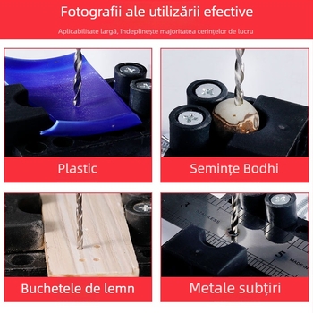 Porphyrin Burghiu micro cu ax drept pentru mărgele Rudraksha și perle