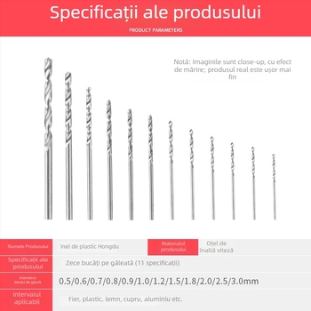 Porphyrin Burghiu micro cu ax drept pentru mărgele Rudraksha și perle