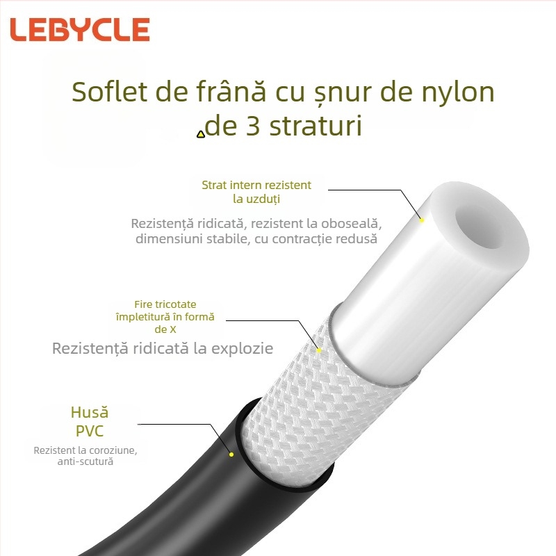 Linie de frână hidraulică pentru bicicletă de munte 2.0×5.0mm LeBaike/LeBycle etichetă privată licențiată