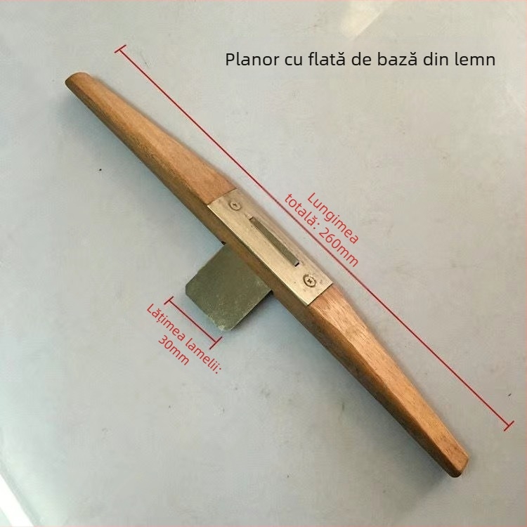 Planer din lemn palisandru pentru tâmplă, cu lamă de fier