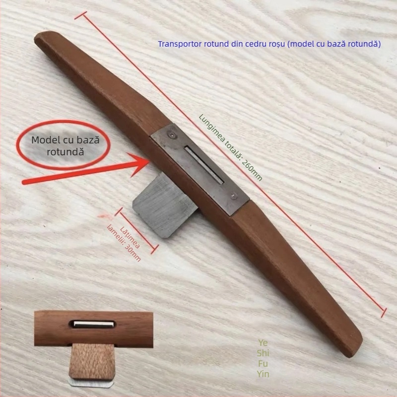 Planer din lemn palisandru pentru tâmplă, cu lamă de fier