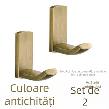 Cuier de baie din cupru, finisaj antic, electroplating, Oubei, 2 buc, greutate aproximativ 90 g/buc