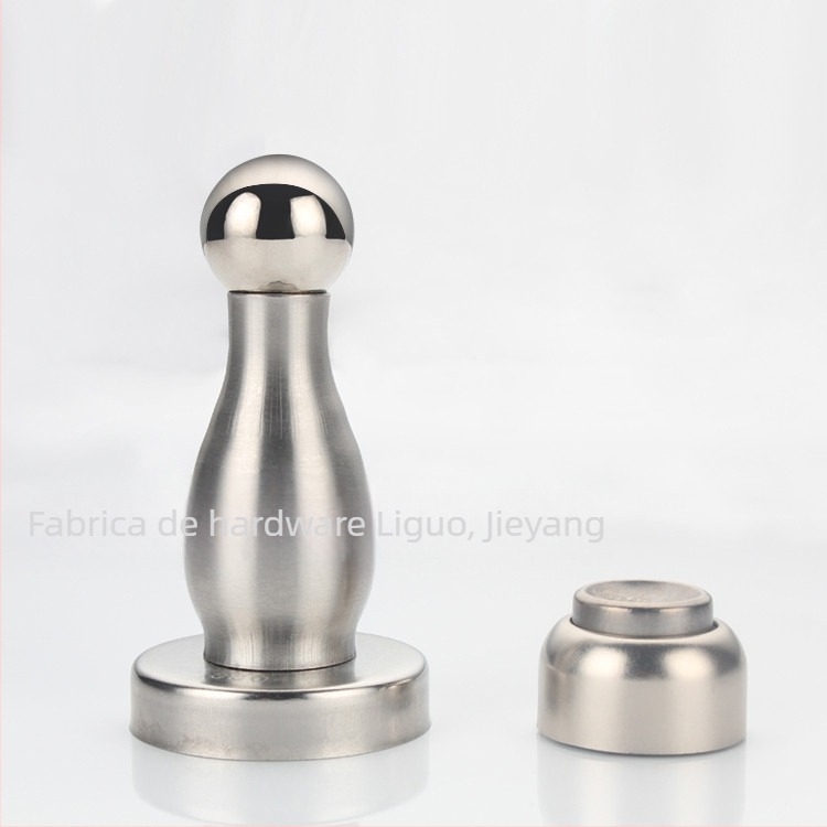 Suport magnetic pentru ușă din oțel inoxidabil 304, model A04, montare pe perete, finisaj mat/polizat