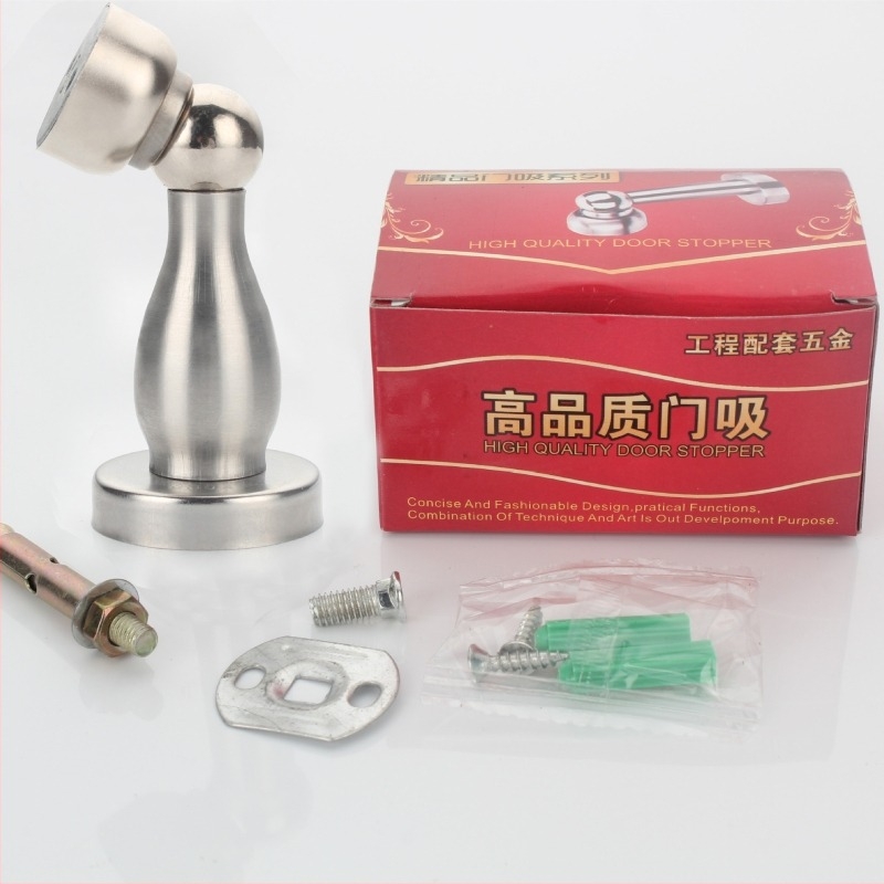 Suport magnetic pentru ușă din oțel inoxidabil 304, model A04, montare pe perete, finisaj mat/polizat