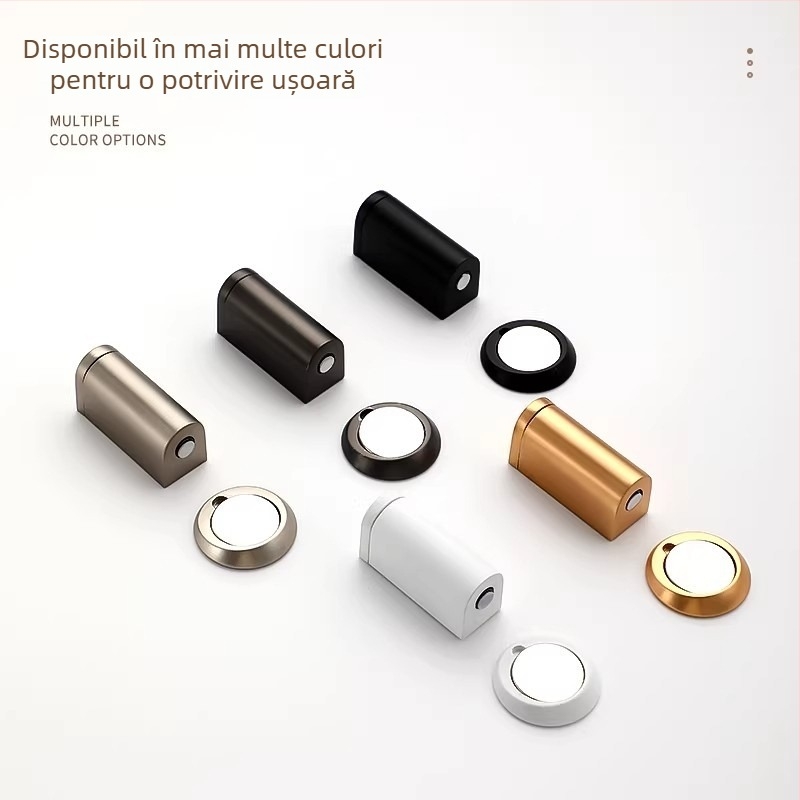 Stop de ușă montat pe podea, fără găuri, prindere ascunsă, magnet puternic, aliaj de zinc