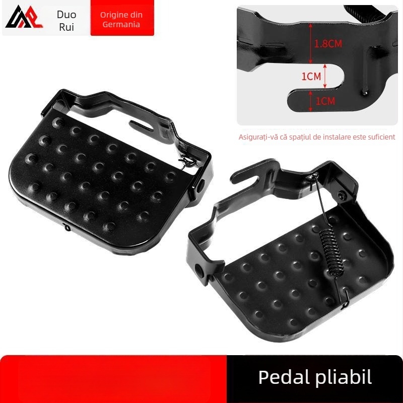 Pedal spate pentru bicicletă – pliat, mărit și mai lat, oțel mangan, universal pentru axa din spate obișnuită, brand Senowoiry/Ji Rui