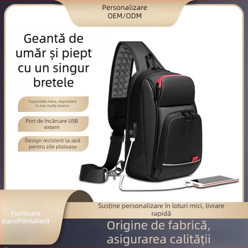 Geantă pentru torace a bărbaților - PVC impermeabil, Brand Hien, stil urban simplu