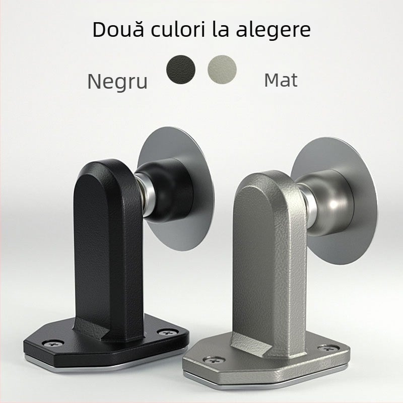 Stopper magnetic pentru uși montat pe podea, oțel inoxidabil 304, fără găuri, pentru baie, protecție la impact