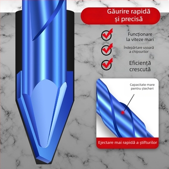 Matsuaki Burghiu triunghiular pentru plăci ceramice și beton – excentric, cap înclinat, magnetic, pentru plăci și ciment