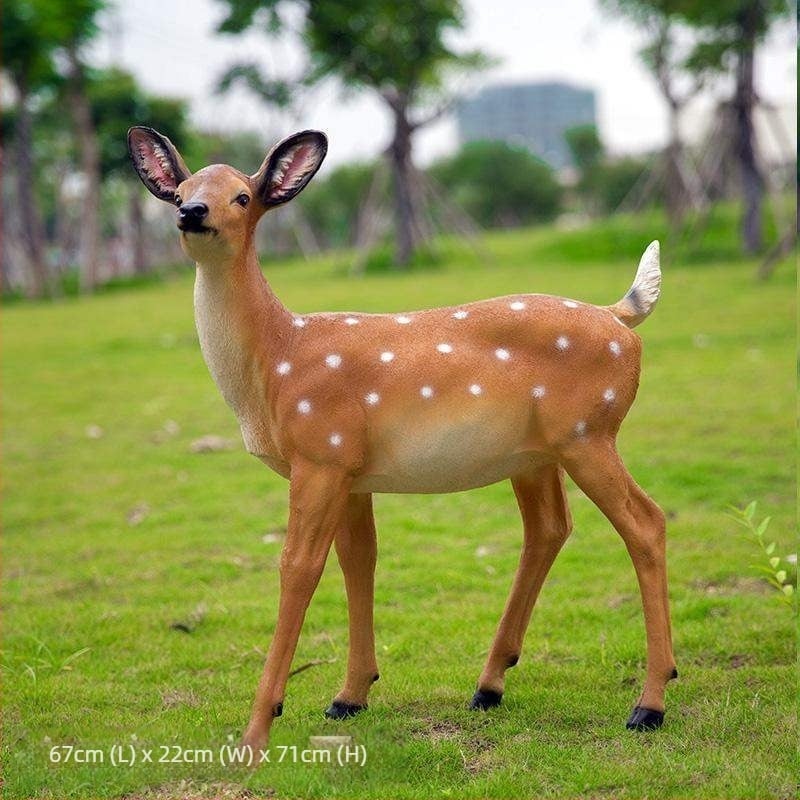 Figură de grădină Sika, rășină, făcută manual, stil pastoral francez, marcă Huixiang