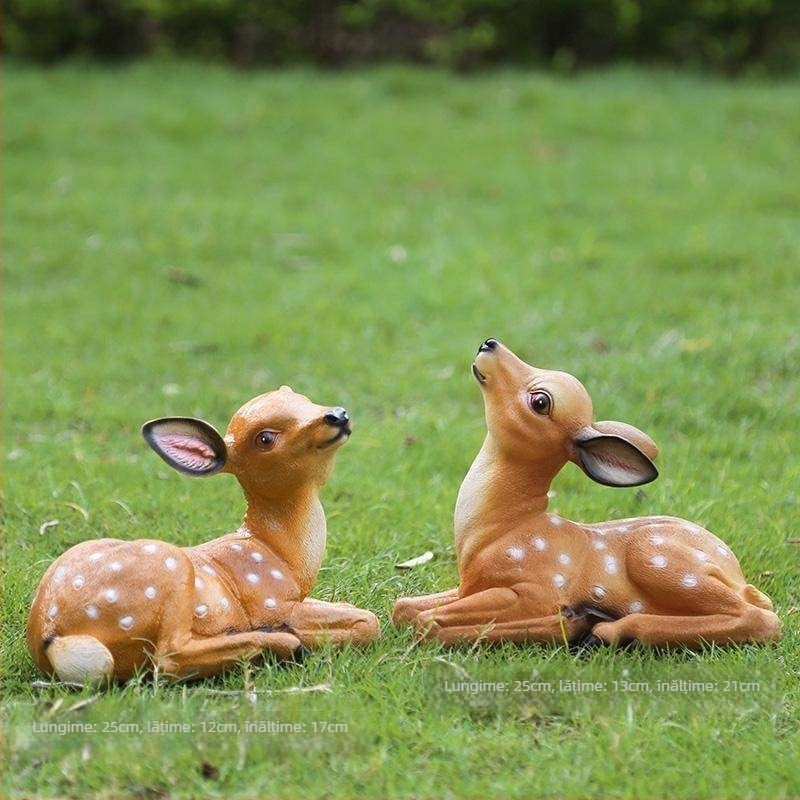 Figură de grădină Sika, rășină, făcută manual, stil pastoral francez, marcă Huixiang