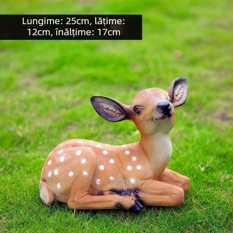 Figură de grădină Sika, rășină, făcută manual, stil pastoral francez, marcă Huixiang