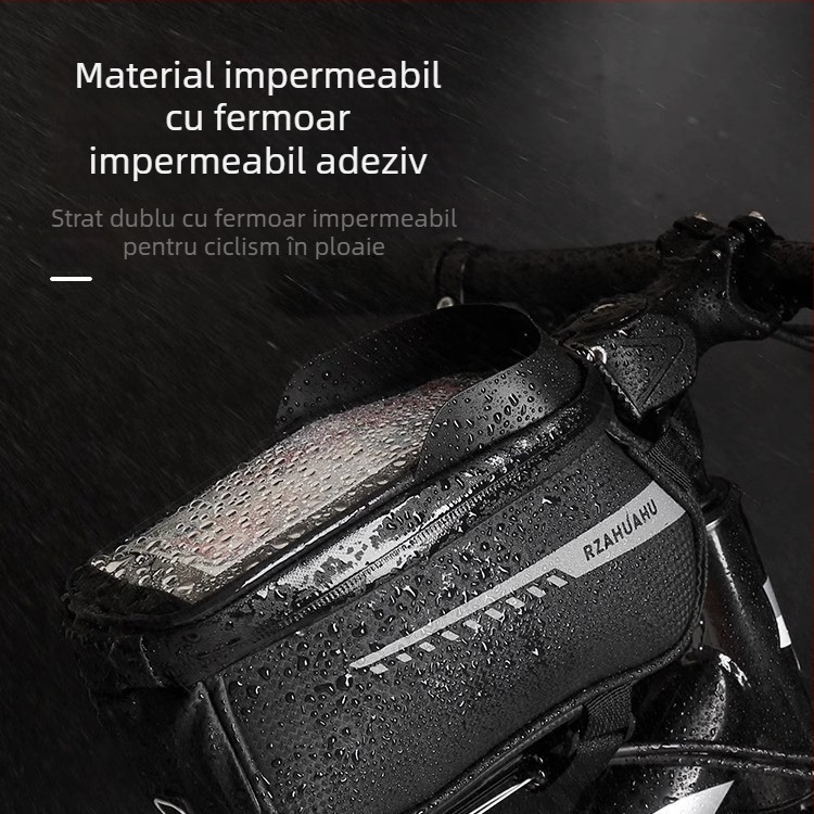 Geantă pentru țeavă frontală MTB — EVA impermeabil, 15L capacitate, depozitare pe ghidon, fără căptușire interioară