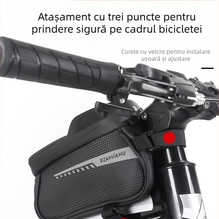 Geantă pentru țeavă frontală MTB — EVA impermeabil, 15L capacitate, depozitare pe ghidon, fără căptușire interioară