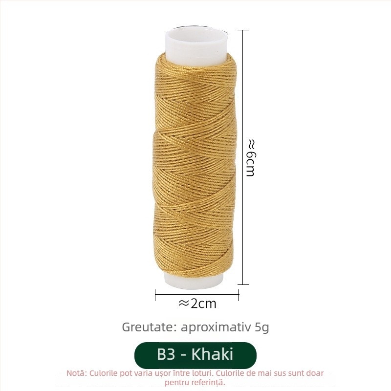 Cutie de cusut cu ață poliester denim, pachet de 10 role (~50 m), kit de cusut manual personalizabil