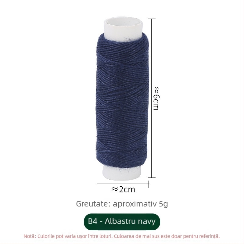 Cutie de cusut cu ață poliester denim, pachet de 10 role (~50 m), kit de cusut manual personalizabil