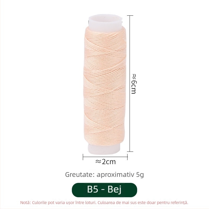 Cutie de cusut cu ață poliester denim, pachet de 10 role (~50 m), kit de cusut manual personalizabil