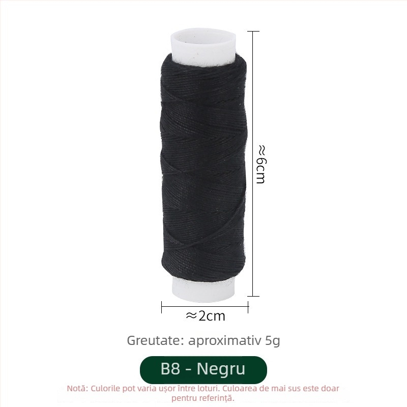 Cutie de cusut cu ață poliester denim, pachet de 10 role (~50 m), kit de cusut manual personalizabil