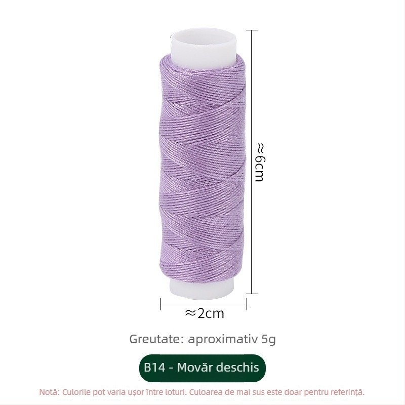 Cutie de cusut cu ață poliester denim, pachet de 10 role (~50 m), kit de cusut manual personalizabil