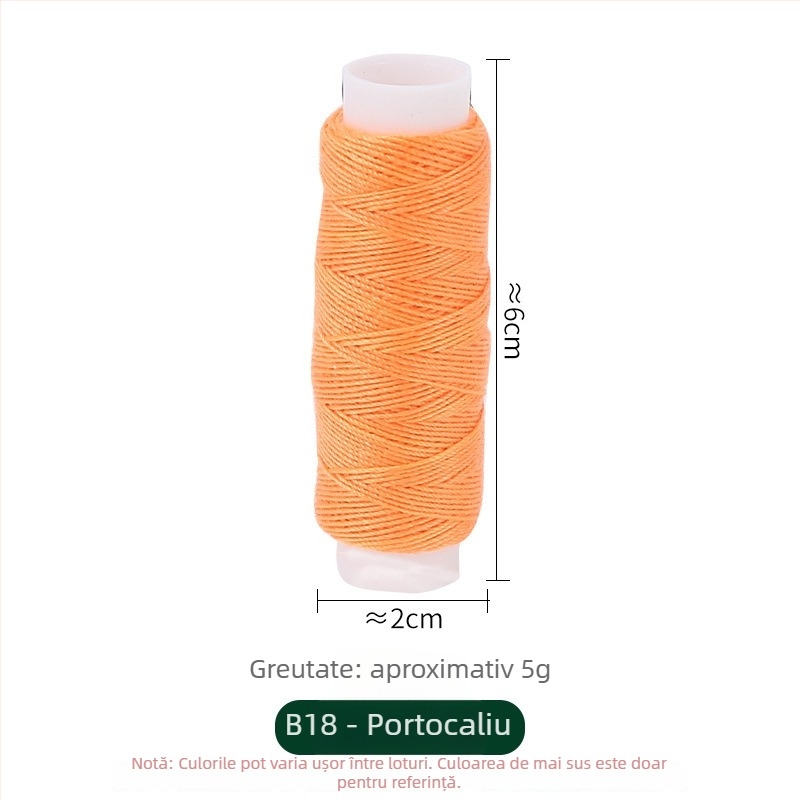 Cutie de cusut cu ață poliester denim, pachet de 10 role (~50 m), kit de cusut manual personalizabil