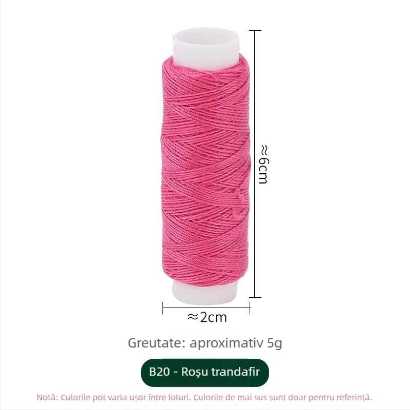 Cutie de cusut cu ață poliester denim, pachet de 10 role (~50 m), kit de cusut manual personalizabil