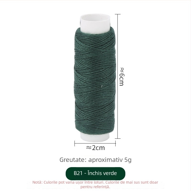 Cutie de cusut cu ață poliester denim, pachet de 10 role (~50 m), kit de cusut manual personalizabil