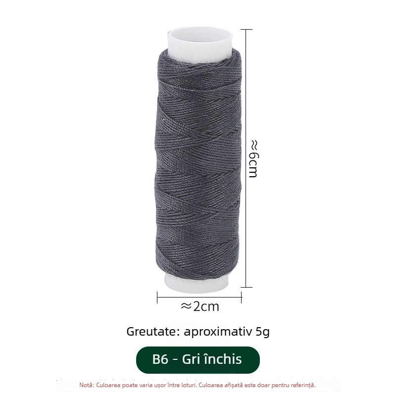 Cutie de cusut cu ață poliester denim, pachet de 10 role (~50 m), kit de cusut manual personalizabil