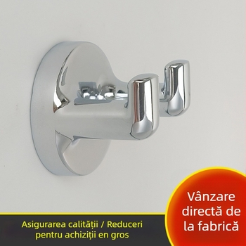 Cuier dublu din aliaj de zinc pentru perete — stil modern minimalist, rezistă până la 10–15 kg