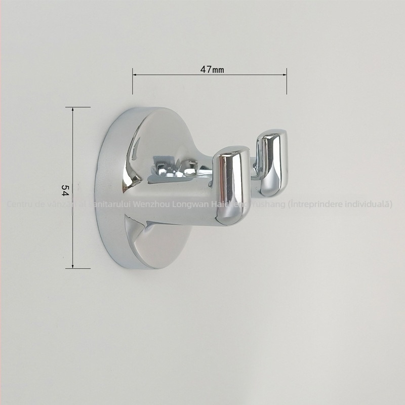 Cuier dublu din aliaj de zinc pentru perete — stil modern minimalist, rezistă până la 10–15 kg