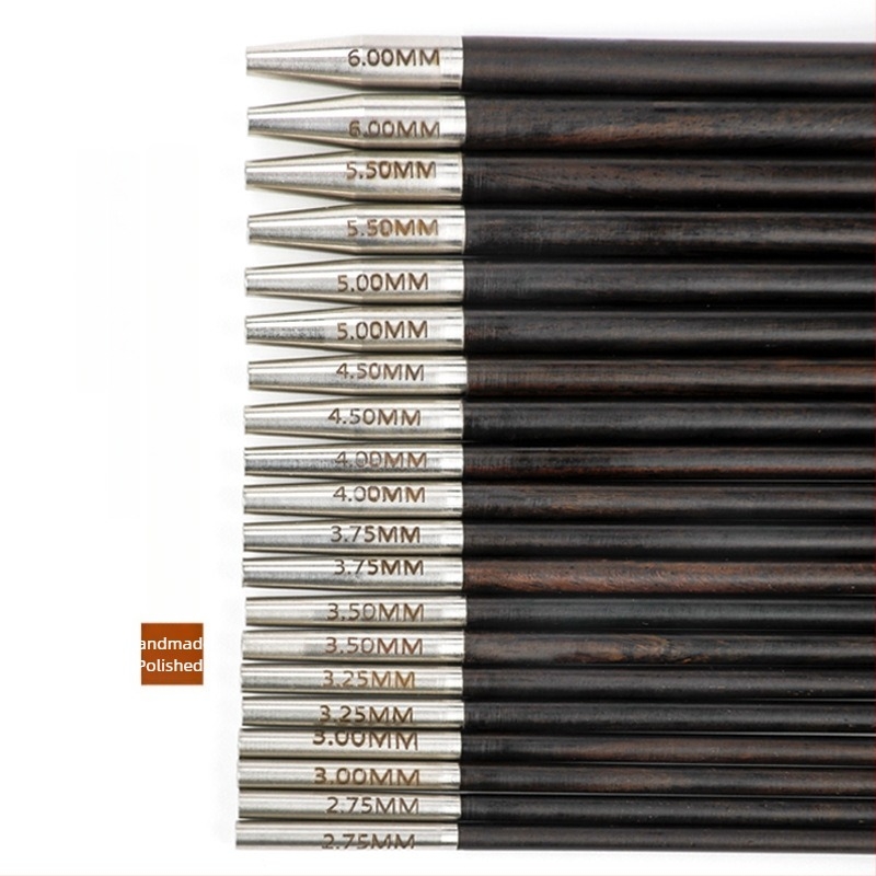 Ace circulare din lemn de abanos, lucrate manual, pentru tricotat pulovere, stil modern (Cod: 6511002741999)