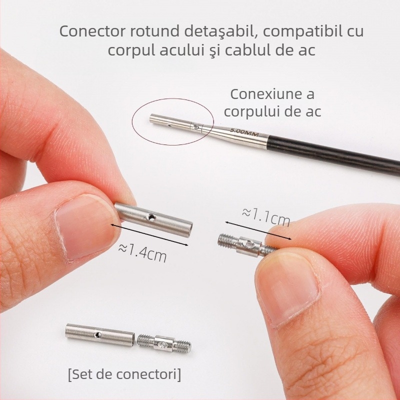 Ace circulare din lemn de abanos, lucrate manual, pentru tricotat pulovere, stil modern (Cod: 6511002741999)