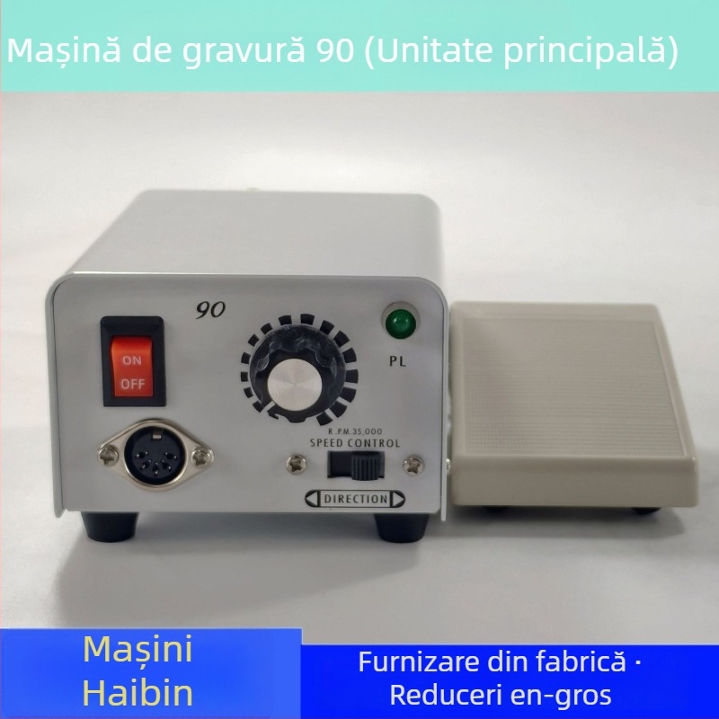 Mașină de gravură și polizare pentru bijuterii, jad, chihlimar și lemn; alimentare la priză; tensiune: AC monofazic și DC până la 50V; potrivită pentru gravură, șlefuire și manichiură