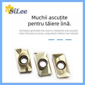 SiLee APMT1135 Inserție din carbură, acoperită, pentru frezare brută, clasă 1604