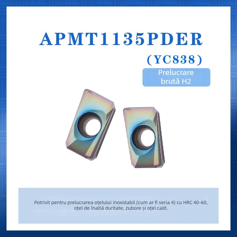 SiLee APMT1135 Inserție din carbură, acoperită, pentru frezare brută, clasă 1604
