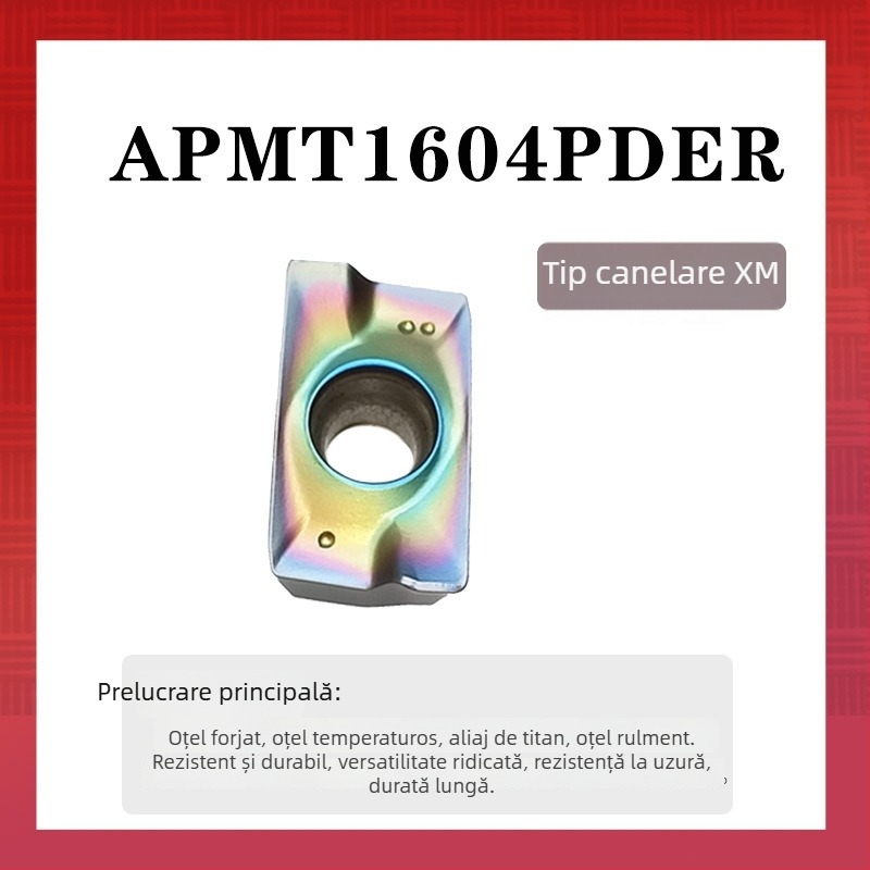 SiLee APMT1135 Inserție din carbură, acoperită, pentru frezare brută, clasă 1604