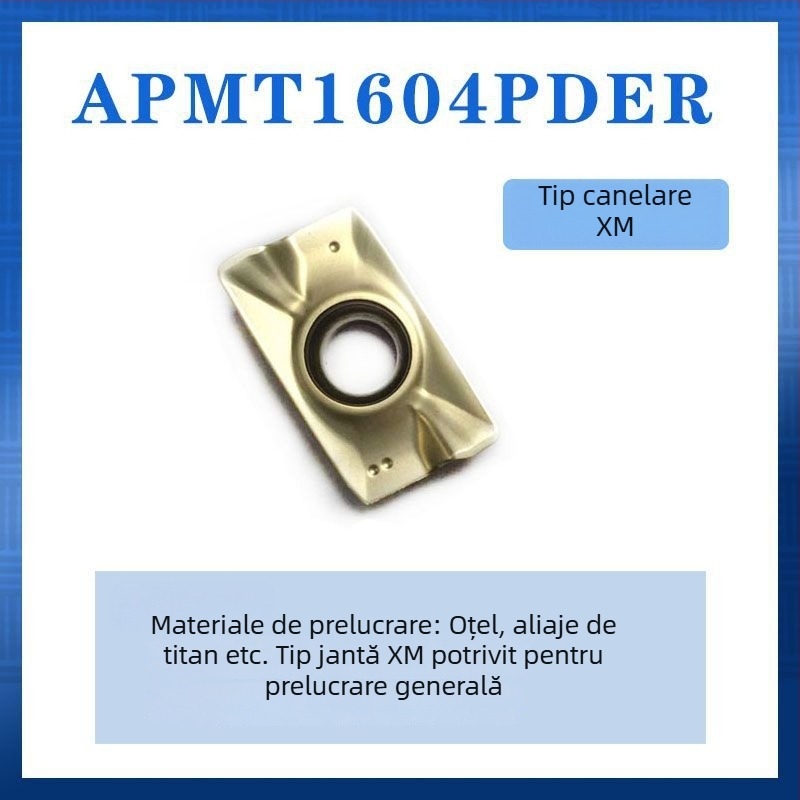 SiLee APMT1135 Inserție din carbură, acoperită, pentru frezare brută, clasă 1604