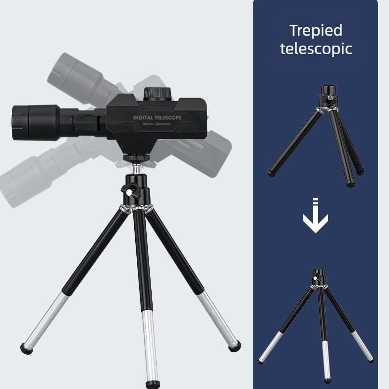 Telescop digital WiFi 70× cu trepied, monitor USB pentru înregistrare, pentru observații de peisaj în aer liber, compatibil cu smartphone și tabletă