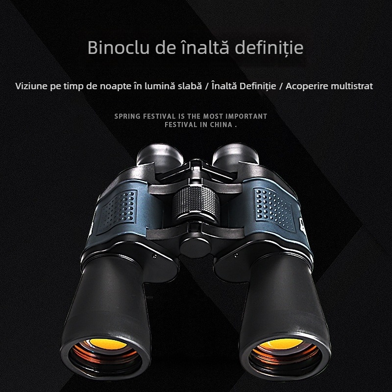 Binoclu 60x60 cu coordonate, viziune nocturnă, mărire mare, optică cu acoperire roșie