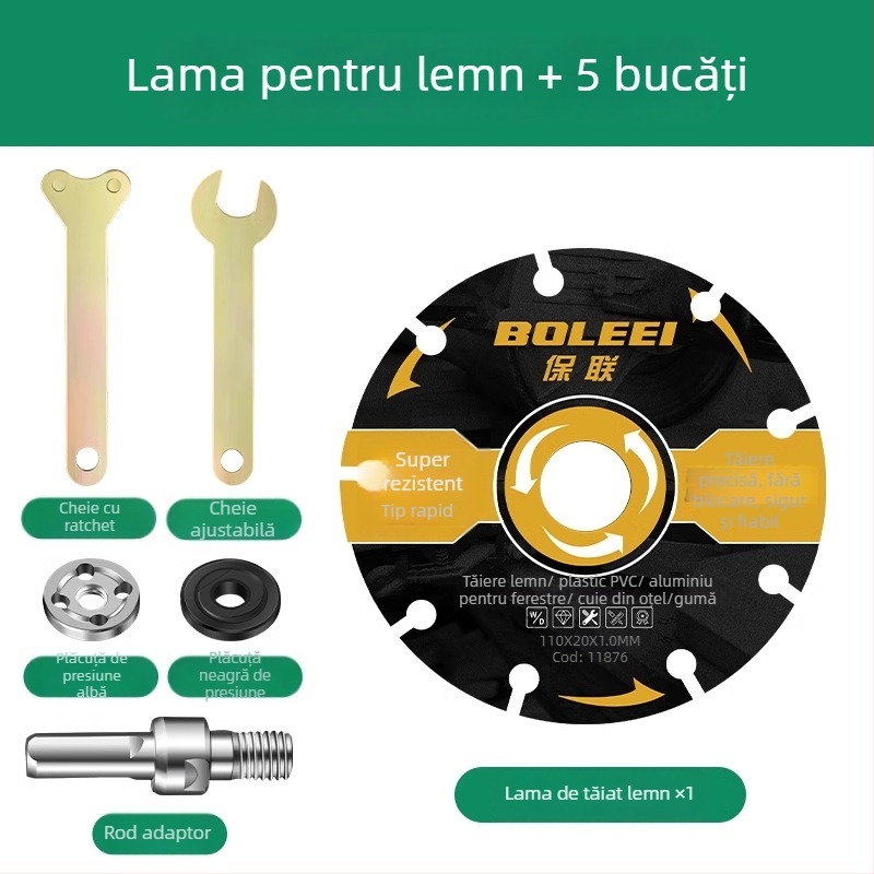 Kit de conversie a bormașinei în șlefuitor unghiular cu adaptor de mandrină, tijă de conectare și cap de tăiere (Warranty)