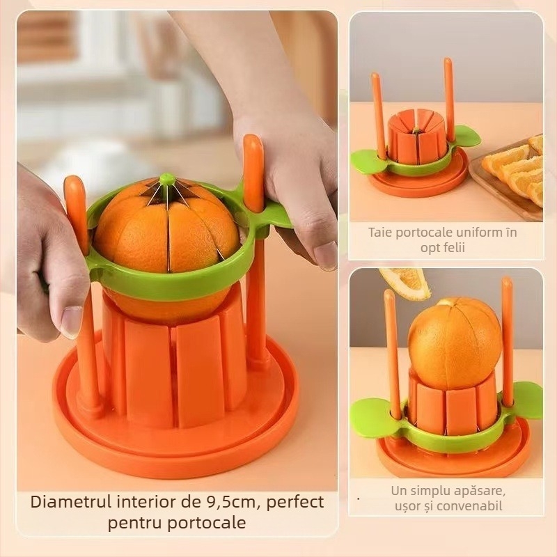 Cuțit multifuncțional pentru fructe din oțel inoxidabil; decojit portocale, eliminator de sâmburi pentru mere și feliator pentru pere