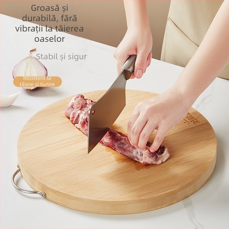 Placă de tăiat din lemn masiv, cu protecție anti-mucegai și antibacteriană, pentru uz casnic