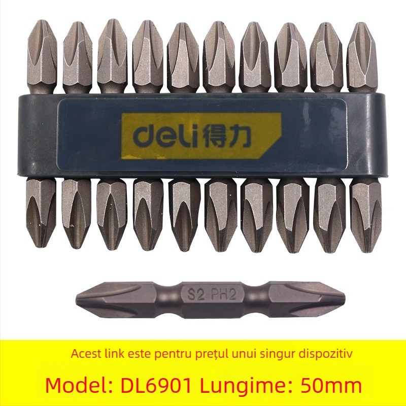 Bit Phillips pentru șurubelniță pneumatică/electrică, cu magnet — cap încrucișat, material: santal mov, marcă: Other