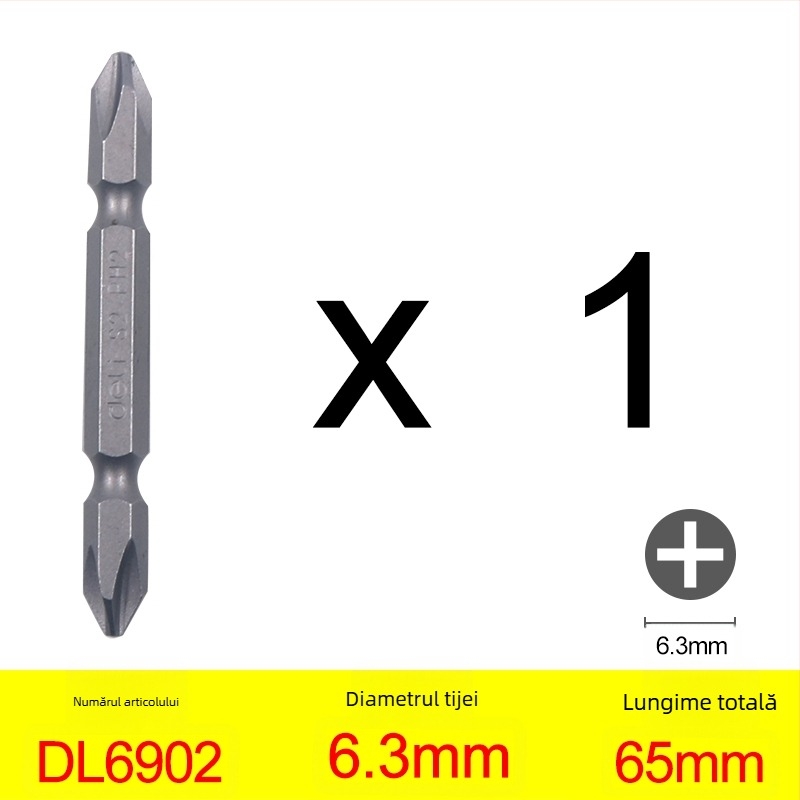 Bit Phillips pentru șurubelniță pneumatică/electrică, cu magnet — cap încrucișat, material: santal mov, marcă: Other