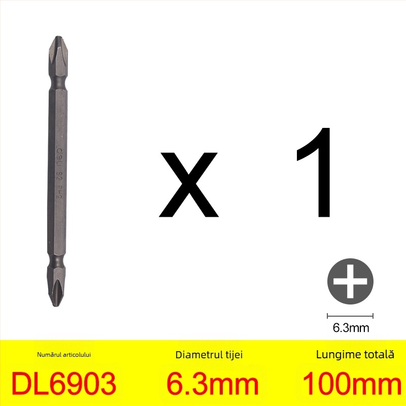 Bit Phillips pentru șurubelniță pneumatică/electrică, cu magnet — cap încrucișat, material: santal mov, marcă: Other