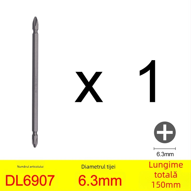 Bit Phillips pentru șurubelniță pneumatică/electrică, cu magnet — cap încrucișat, material: santal mov, marcă: Other