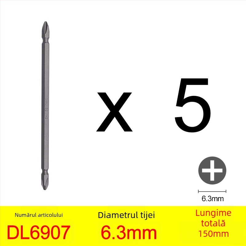 Bit Phillips pentru șurubelniță pneumatică/electrică, cu magnet — cap încrucișat, material: santal mov, marcă: Other