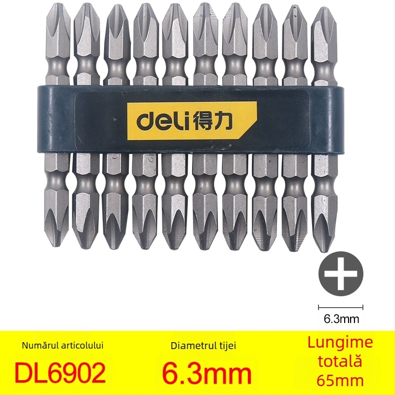 Bit Phillips pentru șurubelniță pneumatică/electrică, cu magnet — cap încrucișat, material: santal mov, marcă: Other